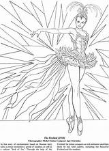 Coloring Dover Adultos Dança Camp Bailarinas Bailarina Doverpublications sketch template