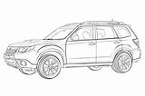 Subaru Forester Mastiff Skoda sketch template