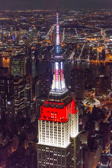 empire state building celebrates   world cup  team colors