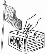 Votaciones Urna Elecciones Votacion Dibujos Estados Usa Dibujosa sketch template