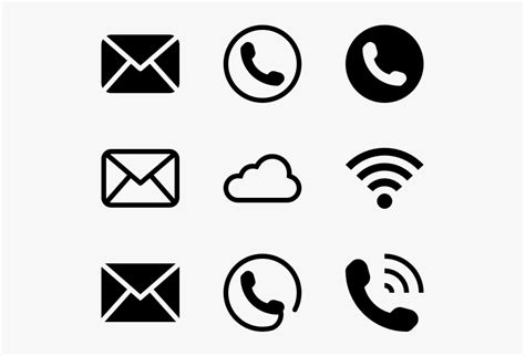 phone email icon vector  email signature icons hd png