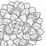 Coloring Flower Pages Detailed Getcolorings Flowers sketch template