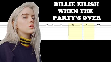 billie eilish   partys  easy guitar tabs tutorial guitar academies