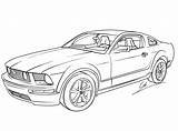 Shelby Gt Colouring sketch template