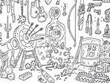 Coloring Adult Armory Wacky Dribbble sketch template