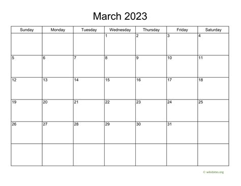 basic calendar  march  wikidatesorg