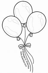 Balloons Balloon Drawing Bunch Coloring Line Getdrawings Dulemba sketch template