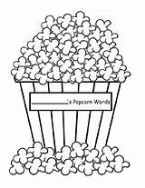 Popcorn Empty sketch template