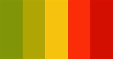 Red Yellow And Green Leaf Color Scheme Green