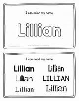Lillian Handwriting sketch template