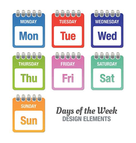 days   week chart clipart preschool calendar printables