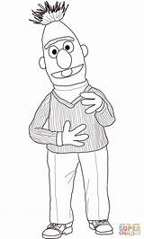 Bert Coloring Pages Silhouettes Drawing sketch template