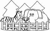 Zoo Coloring Pages Animals Clipart Preschoolers Animal Cute Printable Kids Color Print Printables Cliparts Size Wecoloringpage Getcolorings Clipground sketch template