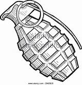 Grenade sketch template