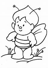 Coloring Bee Cartoon Cliparts Pages sketch template