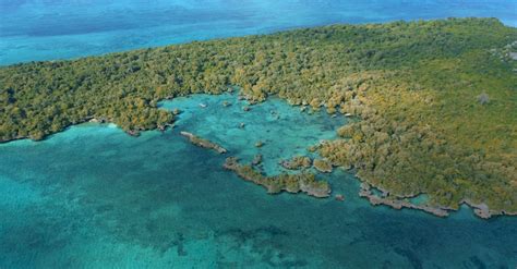 drone footage   beautiful scenery   tropical island  stock