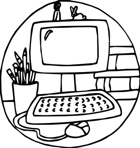 awesome playing single computer games coloring page gaming computer
