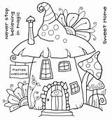 Fairy House Drawing Woodware Clear Craft Houses Drawings Stamp Para Dibujos Paintingvalley Guardado Google Desde Za sketch template
