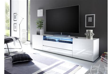 meuble tv design laque blanc  cbc meubles