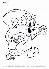 Squirrel Skippy Step Animaniacs Draw Drawingtutorials101 Drawing Tutorials sketch template