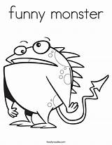 Coloring Funny Monster Speak Smelly Worksheet Pages Think Am Before Big Faces Recess Restroom Use Nanny Cursive Twistynoodle Creature Tail sketch template
