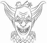 Clown Tueur Tatouages Horreur Effrayants Méchant Toile Paix Effrayant Magnifique sketch template