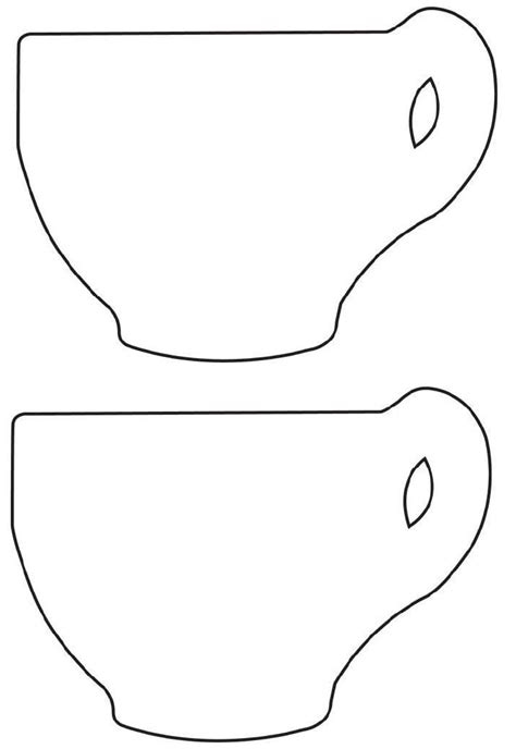 printable tea cup template tea cup card teacup crafts shape