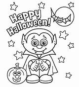 Coloring Halloween Pages Kids Cute Source sketch template