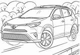 Toyota Coloring Rav4 Pages Hilux Cars Drawing Printable Sketch Template Supercoloring sketch template