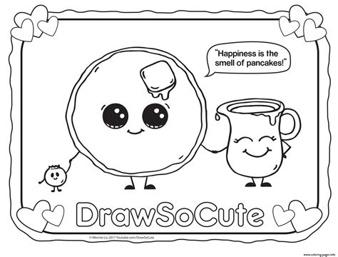 pancake draw  cute coloring pages printable