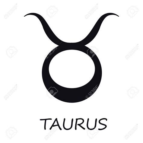 taurus zodiac sign black vector illustration celestial bull esoteric