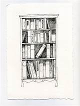 Bookshelf Sketch Drawing Bookcase Books Sketches Ink Window Paintingvalley Collection sketch template