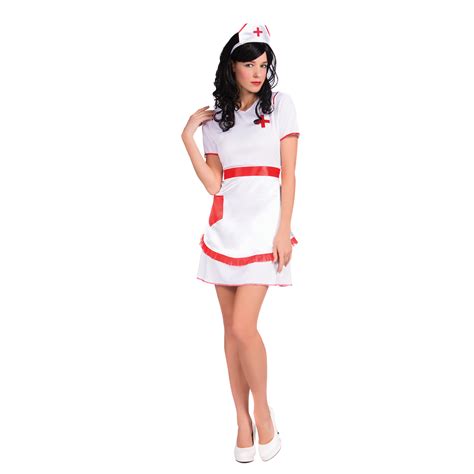 Adult Women Nurse Costume Dress Hospital Uniform Cosplay Halloween