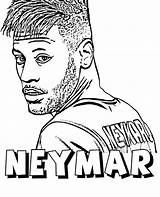 Neymar Coloring Psg Pages Football Print Topcoloringpages Paris Player sketch template