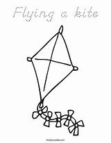 Coloring Kite Flying Favorites Login Add Cursive Twistynoodle Bows sketch template