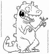 Rugrats Colorear Reptar sketch template