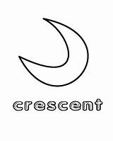 Crescent Worksheeto sketch template