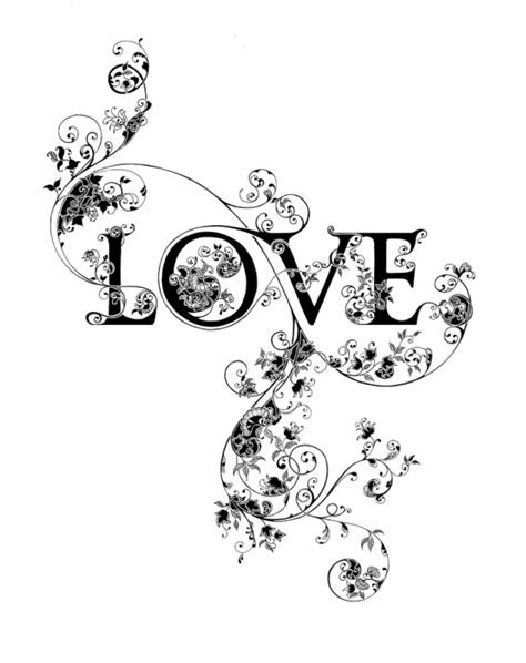 13 Intricate Font Styles Images Word Love Tattoo