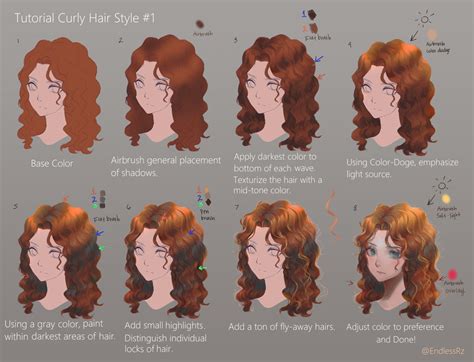 tutorial curly hair style   endlessrz  deviantart