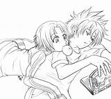 Coloring Pages Couple Cute Anime Couples Emo Getdrawings Getcolorings Color Print Hugging sketch template