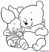 Pooh Coloring Pages Baby Winnie Disney Bear Characters Babies Para Colorear Piglet Bebe Dibujos Friends Cute Az Gif Clip Character sketch template