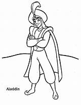 Coloring Aladdin Pages Disney Popular sketch template