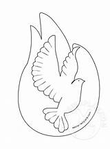 Holy Spirit Dove Printable Template Easter Drawing Getdrawings sketch template