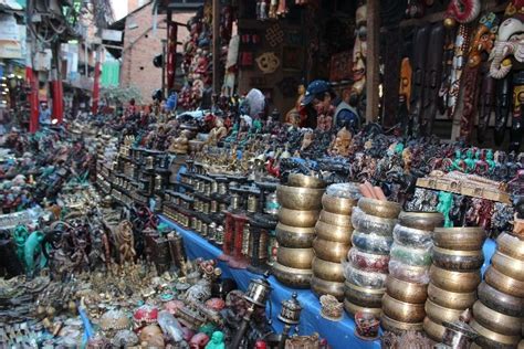 Kathmandu Nepal Thamel The Market In Thamel Is