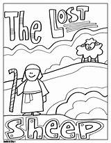 Sheep Lost Coloring Testament Stories sketch template