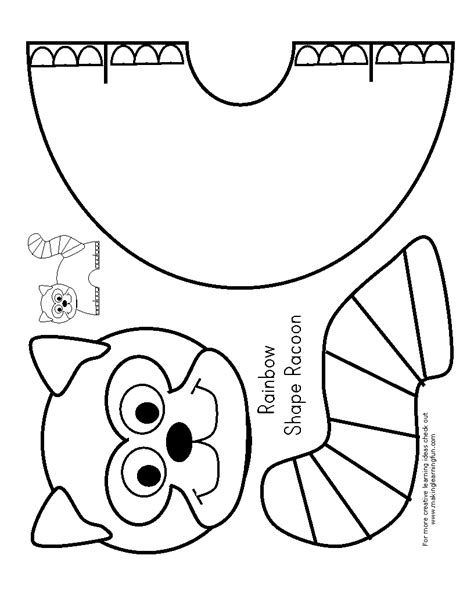template   preschool coloring pages animal crafts  kids