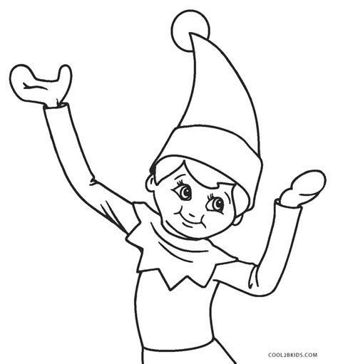elf   shelf  colouring pages