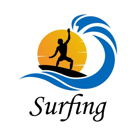surfing vector logo  vector art  vecteezy