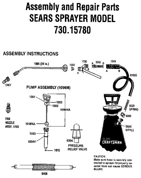 Craftsman Sprayer Parts Model 73015780 Sears Partsdirect