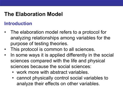 elaboration model